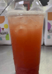 Strawberry Green Tea with Strawberry Popping Balls